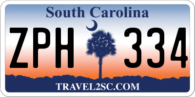 SC license plate ZPH334