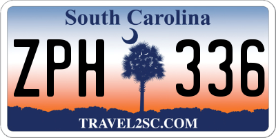 SC license plate ZPH336
