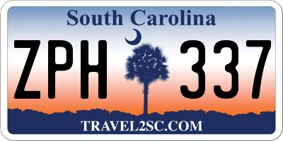 SC license plate ZPH337