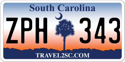 SC license plate ZPH343