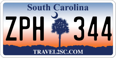 SC license plate ZPH344