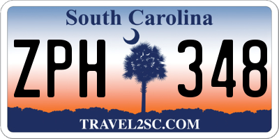 SC license plate ZPH348