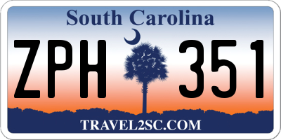 SC license plate ZPH351