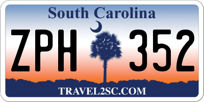 SC license plate ZPH352