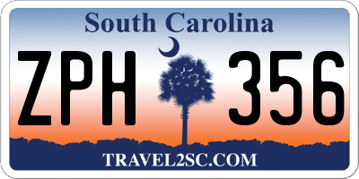 SC license plate ZPH356