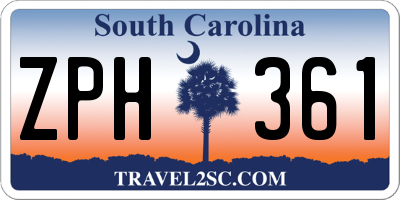 SC license plate ZPH361