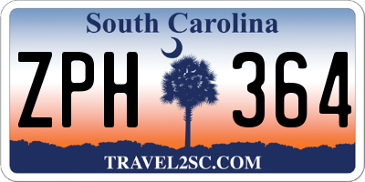 SC license plate ZPH364