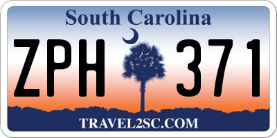 SC license plate ZPH371