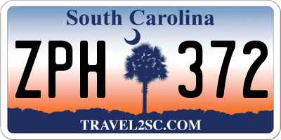 SC license plate ZPH372