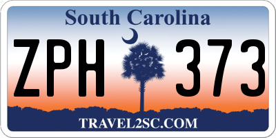 SC license plate ZPH373
