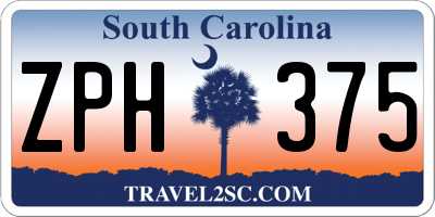 SC license plate ZPH375