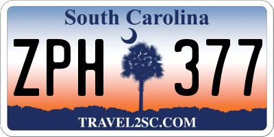 SC license plate ZPH377