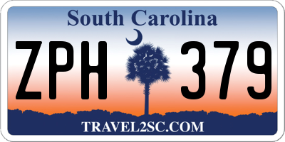 SC license plate ZPH379