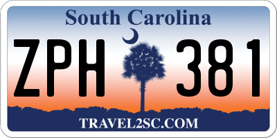 SC license plate ZPH381