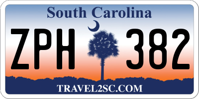 SC license plate ZPH382