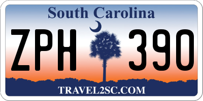 SC license plate ZPH390