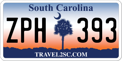 SC license plate ZPH393