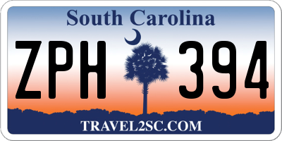 SC license plate ZPH394