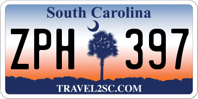 SC license plate ZPH397