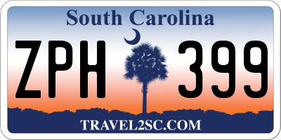 SC license plate ZPH399