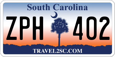 SC license plate ZPH402