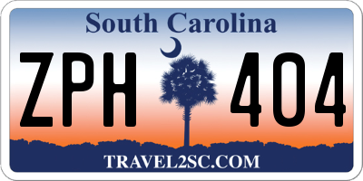 SC license plate ZPH404