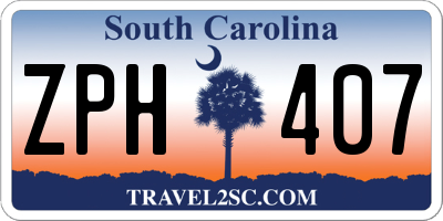 SC license plate ZPH407