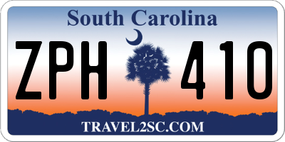 SC license plate ZPH410