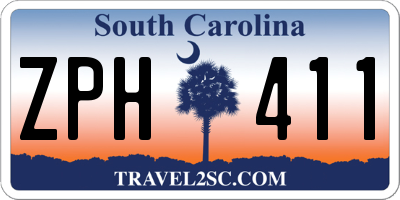 SC license plate ZPH411