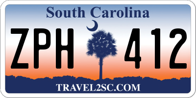 SC license plate ZPH412