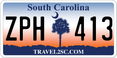 SC license plate ZPH413