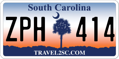 SC license plate ZPH414