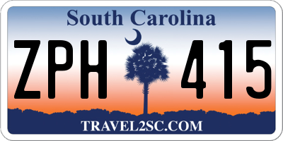 SC license plate ZPH415