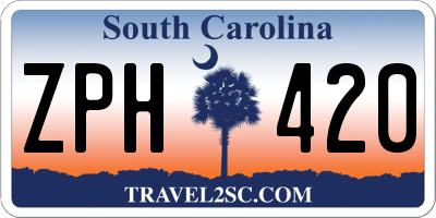 SC license plate ZPH420