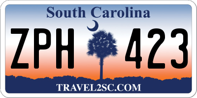 SC license plate ZPH423