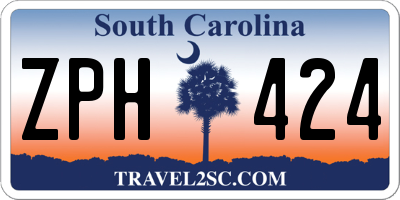 SC license plate ZPH424