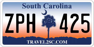 SC license plate ZPH425