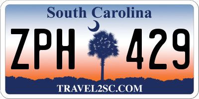 SC license plate ZPH429
