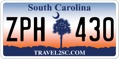 SC license plate ZPH430