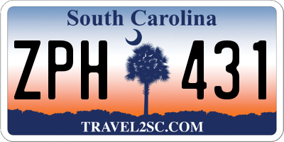 SC license plate ZPH431