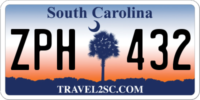 SC license plate ZPH432