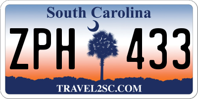 SC license plate ZPH433