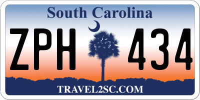 SC license plate ZPH434