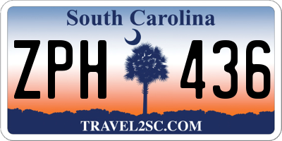 SC license plate ZPH436