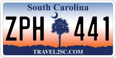 SC license plate ZPH441