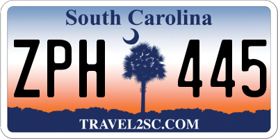 SC license plate ZPH445