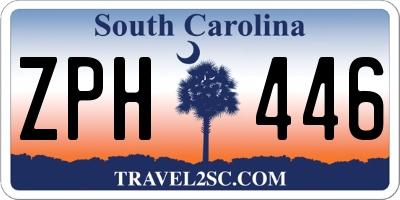 SC license plate ZPH446