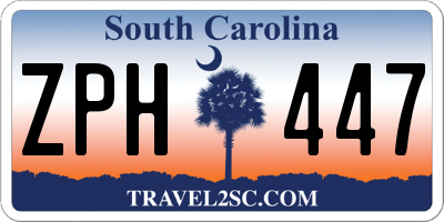 SC license plate ZPH447