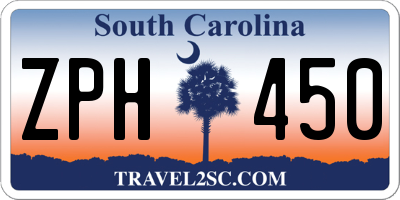 SC license plate ZPH450