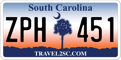 SC license plate ZPH451